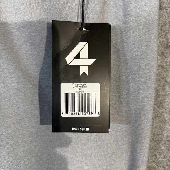 4 Laps Men's Equip Jogger Gray Heather Color Size XL NEW - Picture 2 of 15